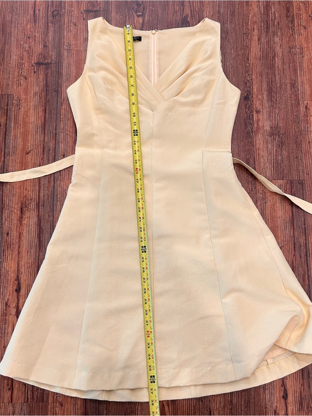 Talbots Butter Yellow Silk Blend Dress Fit Flare Wedding Guest Garden Party 10 - Picture 12 of 12